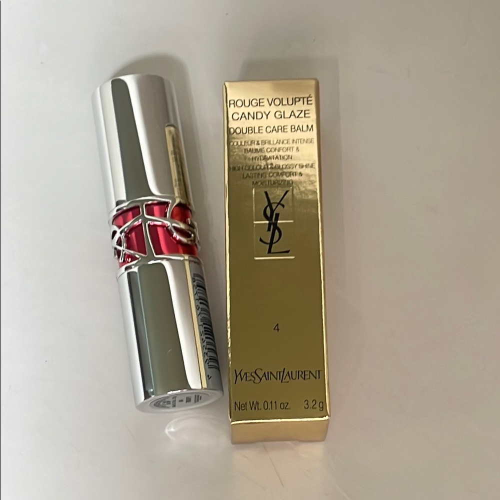 Yves Saint Laurent Rouge Volupté Candy Glaze Lipstick Nude Pleasure - 11 oz NWT